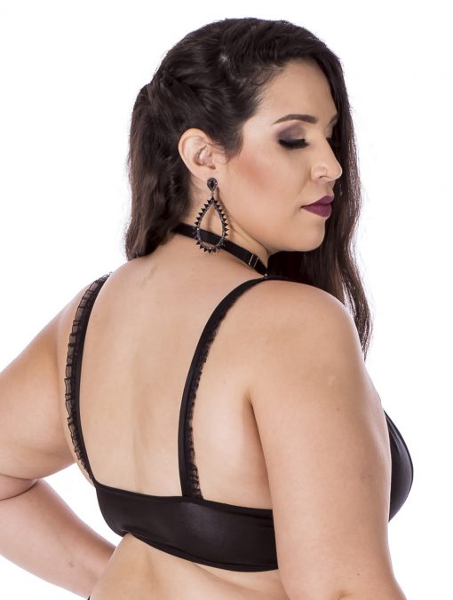 Hot Top Sado Plus Size Black by Hot Flowers with Removable Collar