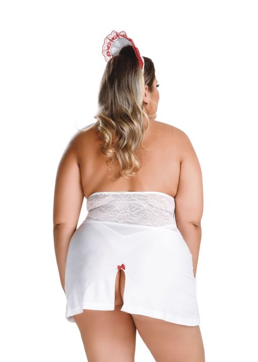 HG002 Naughty Nurse Hot Flowers Costume Plus Size